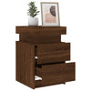 Bedside Cabinet Brown oak Engineered wood Medium