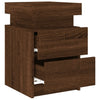 Bedside Cabinet Brown oak Engineered wood Medium