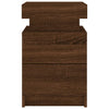 Bedside Cabinet Brown oak Engineered wood Medium