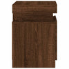 Bedside Cabinet Brown oak Engineered wood Medium