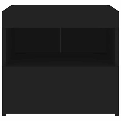Bedside Cabinet | Black | Engineered wood | 50x40x45 cm | Bedside Cabinet