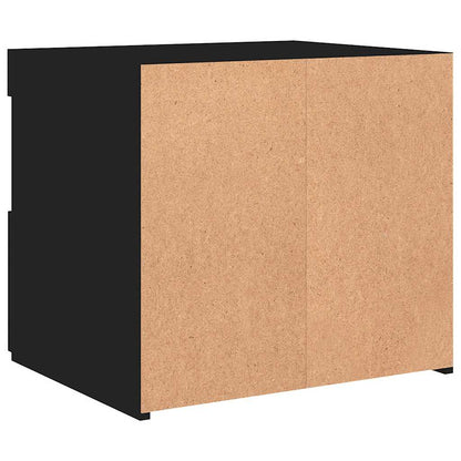 Bedside Cabinet | Black | Engineered wood | 50x40x45 cm | Bedside Cabinet