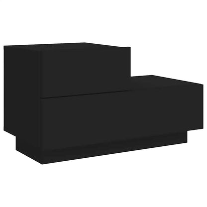 Bedside Cabinet | Black | Engineered wood | Bedside Cabinet | Rectangular
