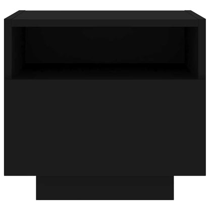 Bedside Cabinet | Black | Engineered wood | Compact | Bedside Cabinet