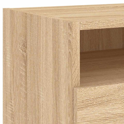 Bedside Cabinets with LED Lights 2 pcs Sonoma Oak 40x39x37 cm