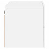 Wall-mounted Bedside Cabinets with LED Lights 2 pcs White