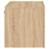 Wall-mounted Bedside Cabinets with LED Lights 2 pcs Sonoma Oak
