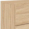 Wall-mounted Bedside Cabinets with LED Lights 2 pcs Sonoma Oak