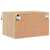 Wall-mounted Bedside Cabinets with LED Lights 2 pcs Sonoma Oak