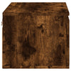 Wall-mounted Bedside Cabinets with LED Lights 2 pcs Smoked Oak