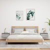 Wall-mounted Bedside Cabinets with LED Lights 2 pcs Grey Sonoma