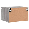 Wall-mounted Bedside Cabinets with LED Lights 2 pcs Grey Sonoma