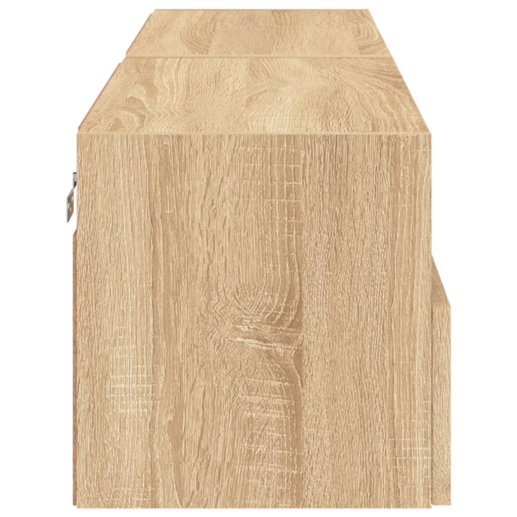 TV Wall Cabinets 2 pcs Sonoma Oak 60x30x30 cm Engineered Wood