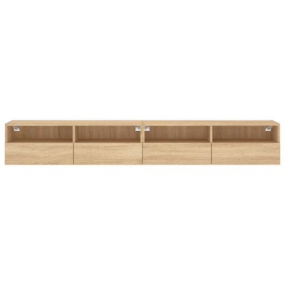 TV Wall Cabinet | Set of 2 | Sonoma oak | Engineered wood | Medium