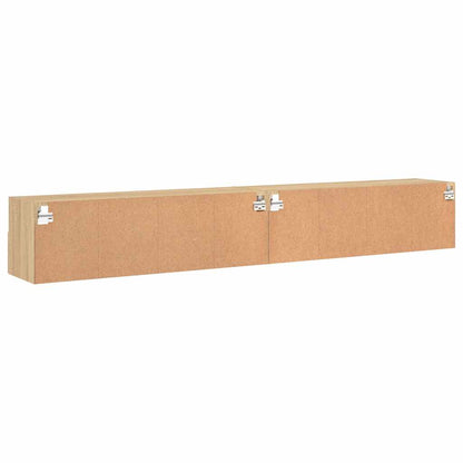 TV Wall Cabinet | Set of 2 | Sonoma oak | Engineered wood | Medium