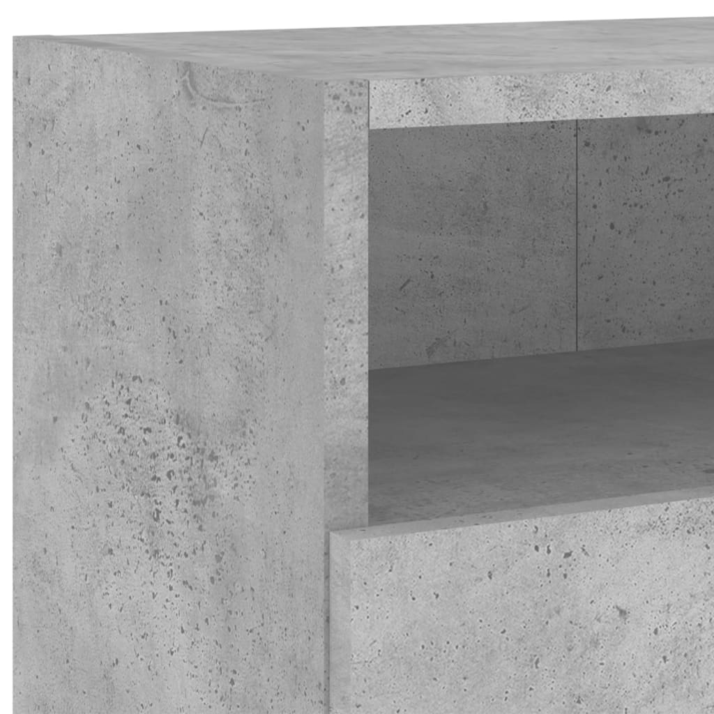TV Wall Cabinet | Set of 2 | Concrete Grey | Engineered Wood | Medium
