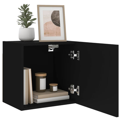 TV Wall Cabinet Black 40.5x30x40 cm Engineered Wood