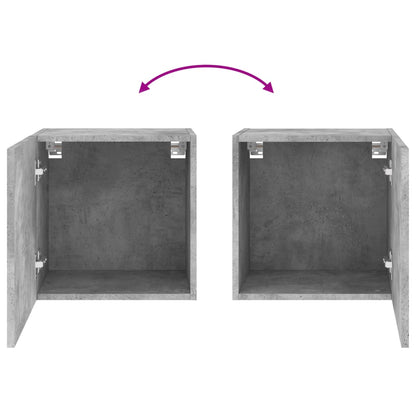 TV Wall Cabinet Concrete Grey 40.5x30x40 cm Engineered Wood