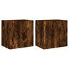 TV Wall Cabinets 2 pcs Smoked Oak 40.5x30x40 cm Engineered Wood