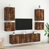 TV Wall Cabinets 2 pcs Smoked Oak 40.5x30x40 cm Engineered Wood