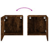 TV Wall Cabinets 2 pcs Smoked Oak 40.5x30x40 cm Engineered Wood