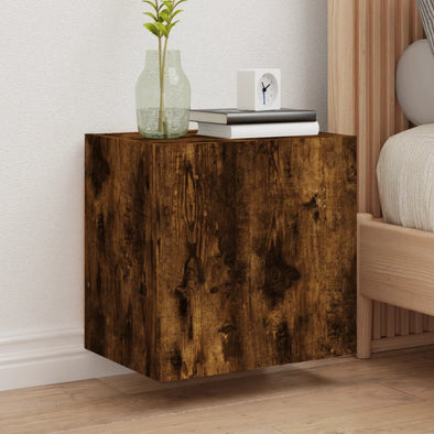 TV Wall Cabinets 2 pcs Smoked Oak 40.5x30x40 cm Engineered Wood