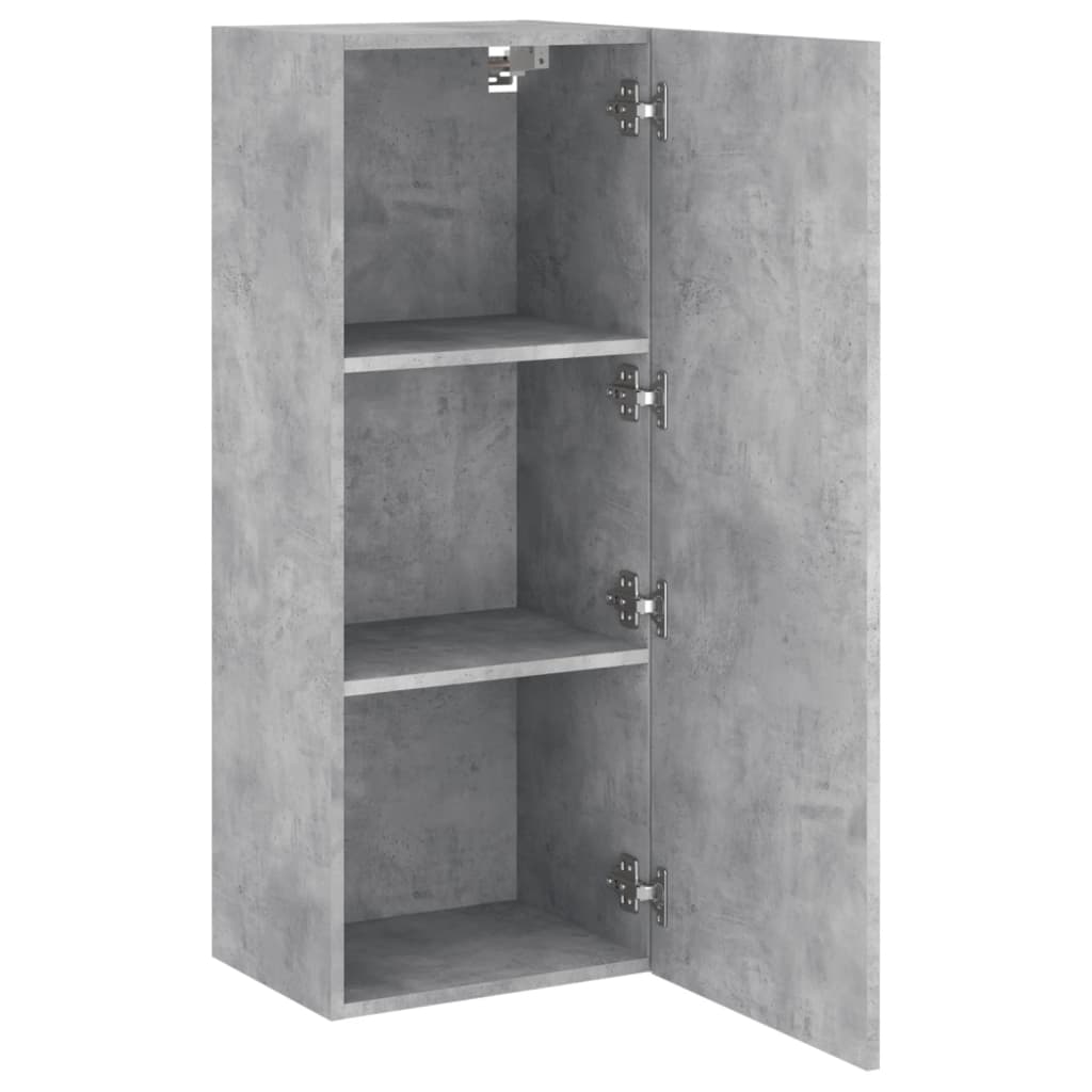 TV Wall Cabinet Concrete Grey 40.5x30x102 cm Engineered Wood