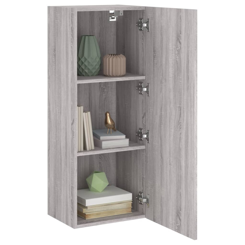 TV Wall Cabinet Grey Sonoma 40.5x30x102 cm Engineered Wood