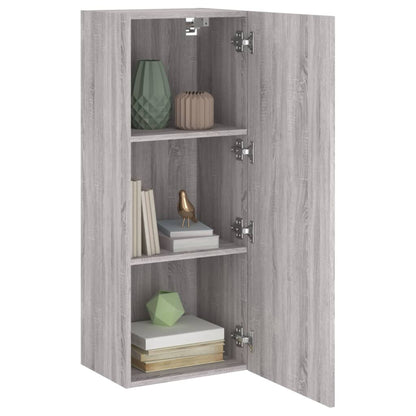 TV Wall Cabinet Grey Sonoma 40.5x30x102 cm Engineered Wood