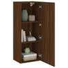 TV Wall Cabinet Brown Oak 40.5x30x102 cm Engineered Wood