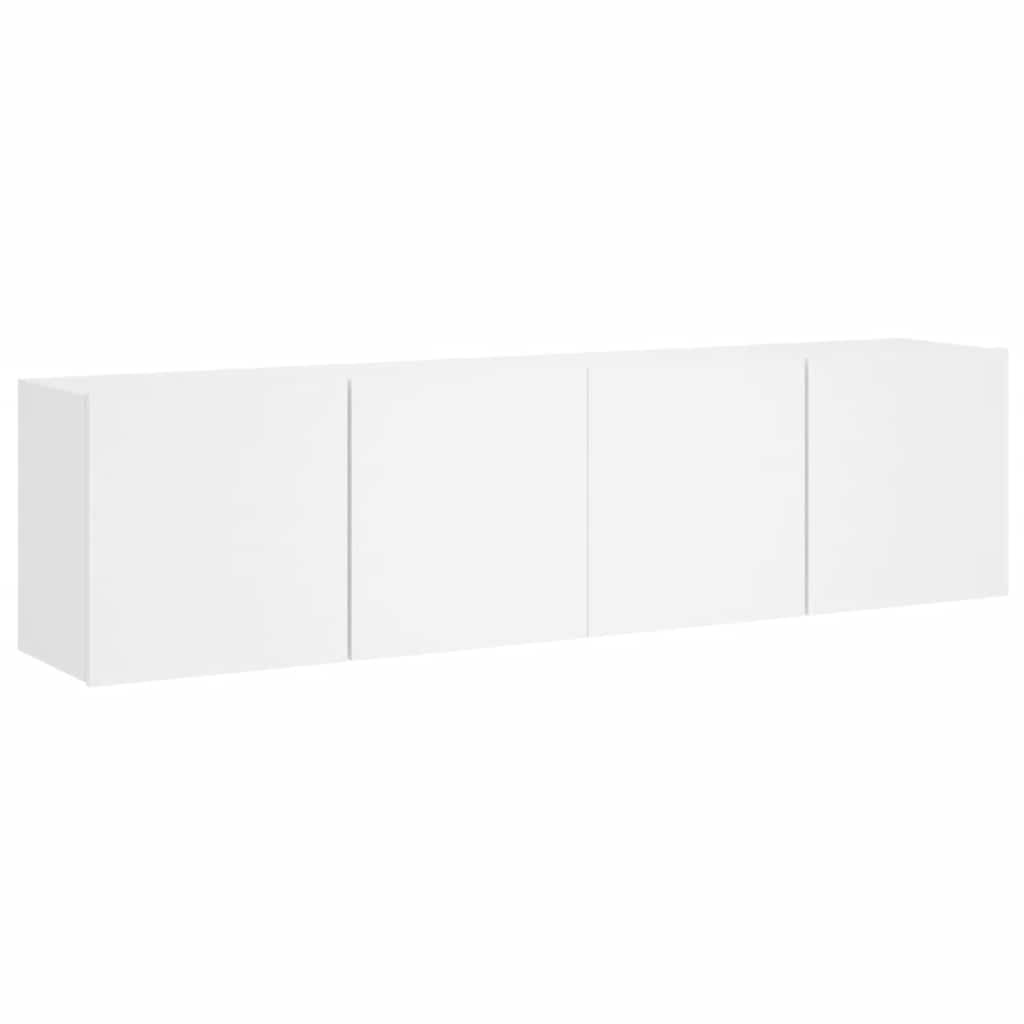 2 Piece Wall-mounted TV Cabinet Set White 80x30x41 cm