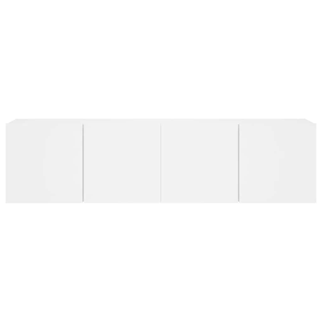 2 Piece Wall-mounted TV Cabinet Set White 80x30x41 cm