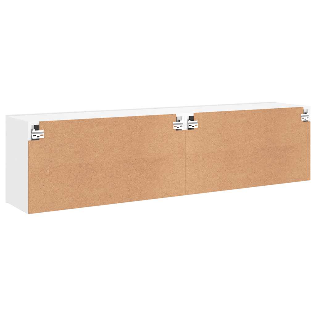 2 Piece Wall-mounted TV Cabinet Set White 80x30x41 cm
