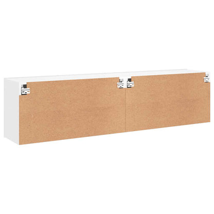 2 Piece Wall-mounted TV Cabinet Set White 80x30x41 cm