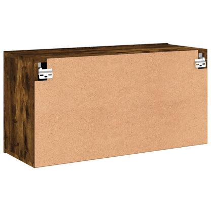 TV Cabinet Wall-mounted Smoked Oak 80x30x41 cm