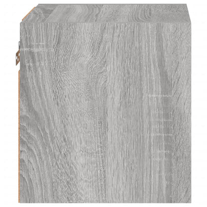 TV Wall Cabinet with LED Lights Grey Sonoma 30x28,5x30 cm