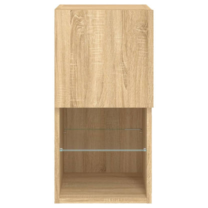 TV Cabinets with LED Lights 2 pcs Sonoma Oak 30.5x30x60 cm