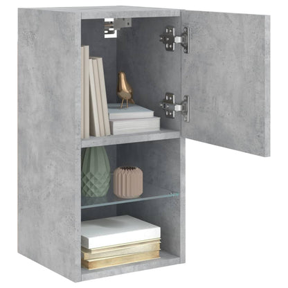 TV Cabinets with LED Lights 2 pcs Concrete Grey 30.5x30x60 cm