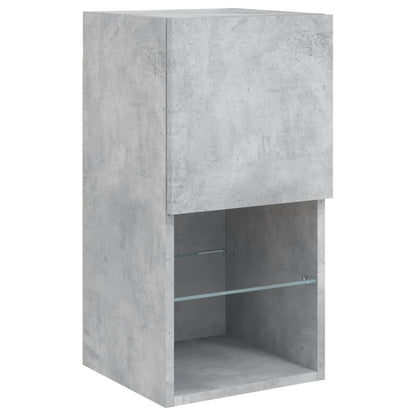 TV Cabinets with LED Lights 2 pcs Concrete Grey 30.5x30x60 cm