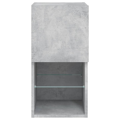 TV Cabinets with LED Lights 2 pcs Concrete Grey 30.5x30x60 cm