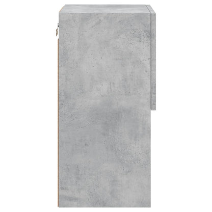 TV Cabinets with LED Lights 2 pcs Concrete Grey 30.5x30x60 cm