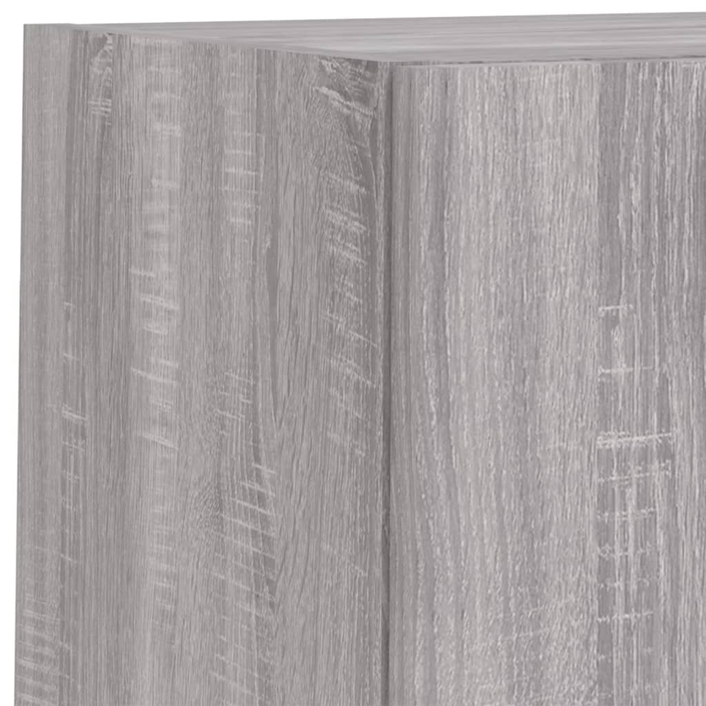 TV Cabinet with LED Lights Grey Sonoma 30,5x30x60 cm