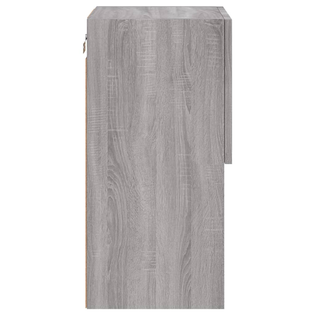 TV Cabinets with LED Lights 2 pcs Grey Sonoma 30.5x30x60 cm