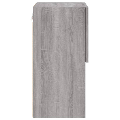 TV Cabinets with LED Lights 2 pcs Grey Sonoma 30.5x30x60 cm