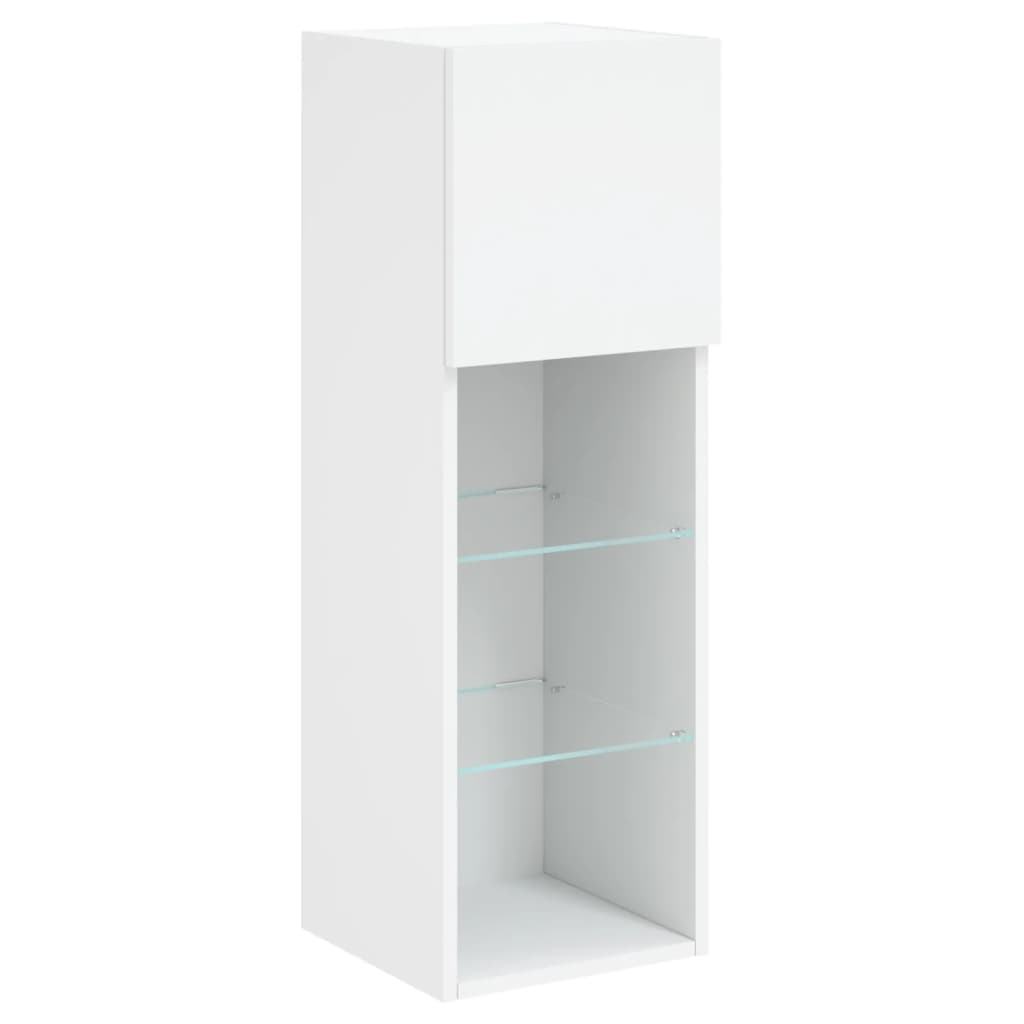 TV Cabinet | White | Engineered wood, glass | 30.5x30x90 cm | TV Cabinet