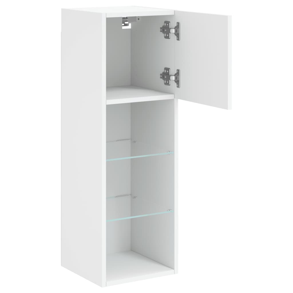 TV Cabinet | White | Engineered wood, glass | 30.5x30x90 cm | TV Cabinet