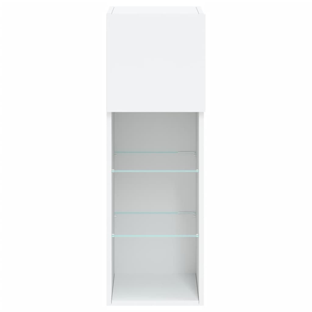 TV Cabinet | White | Engineered wood, glass | 30.5x30x90 cm | TV Cabinet