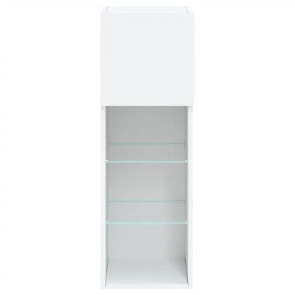 TV Cabinet | White | Engineered wood, glass | 30.5x30x90 cm | TV Cabinet
