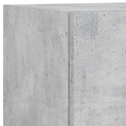 TV Cabinet with LED Lights Concrete Grey 30,5x30x90 cm