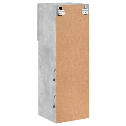 TV Cabinet with LED Lights Concrete Grey 30,5x30x90 cm